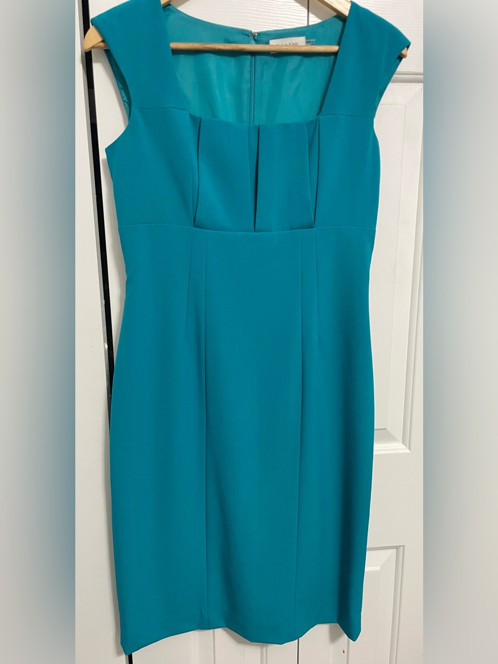 Calvin Klein Teal Midi Sheath Dress